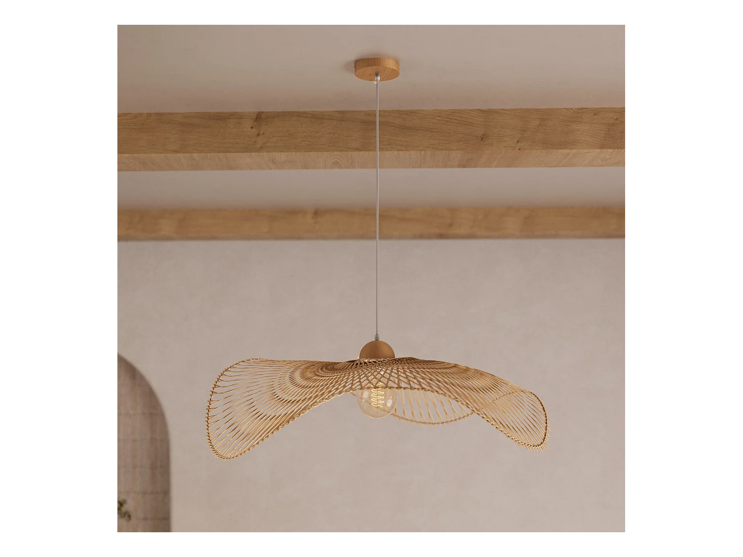 Lámpara colgante D75 cm en bambú - Jipi