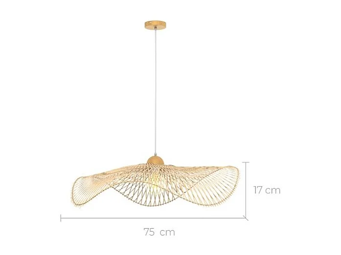 Lámpara colgante D75 cm en bambú - Jipi