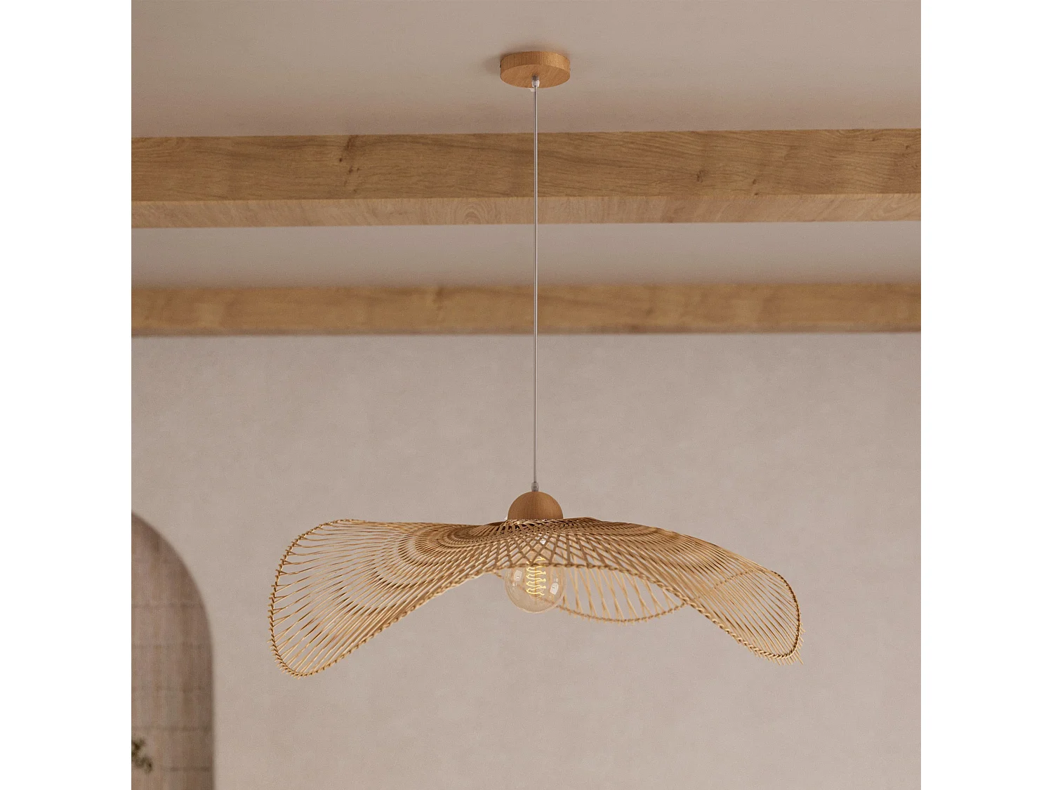 Lámpara colgante D75 cm en bambú - Jipi