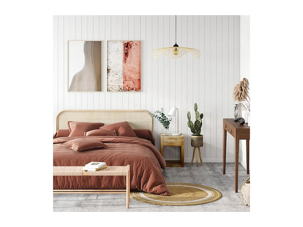 Suspension D75 cm en bambou avec fil noir - Jipi