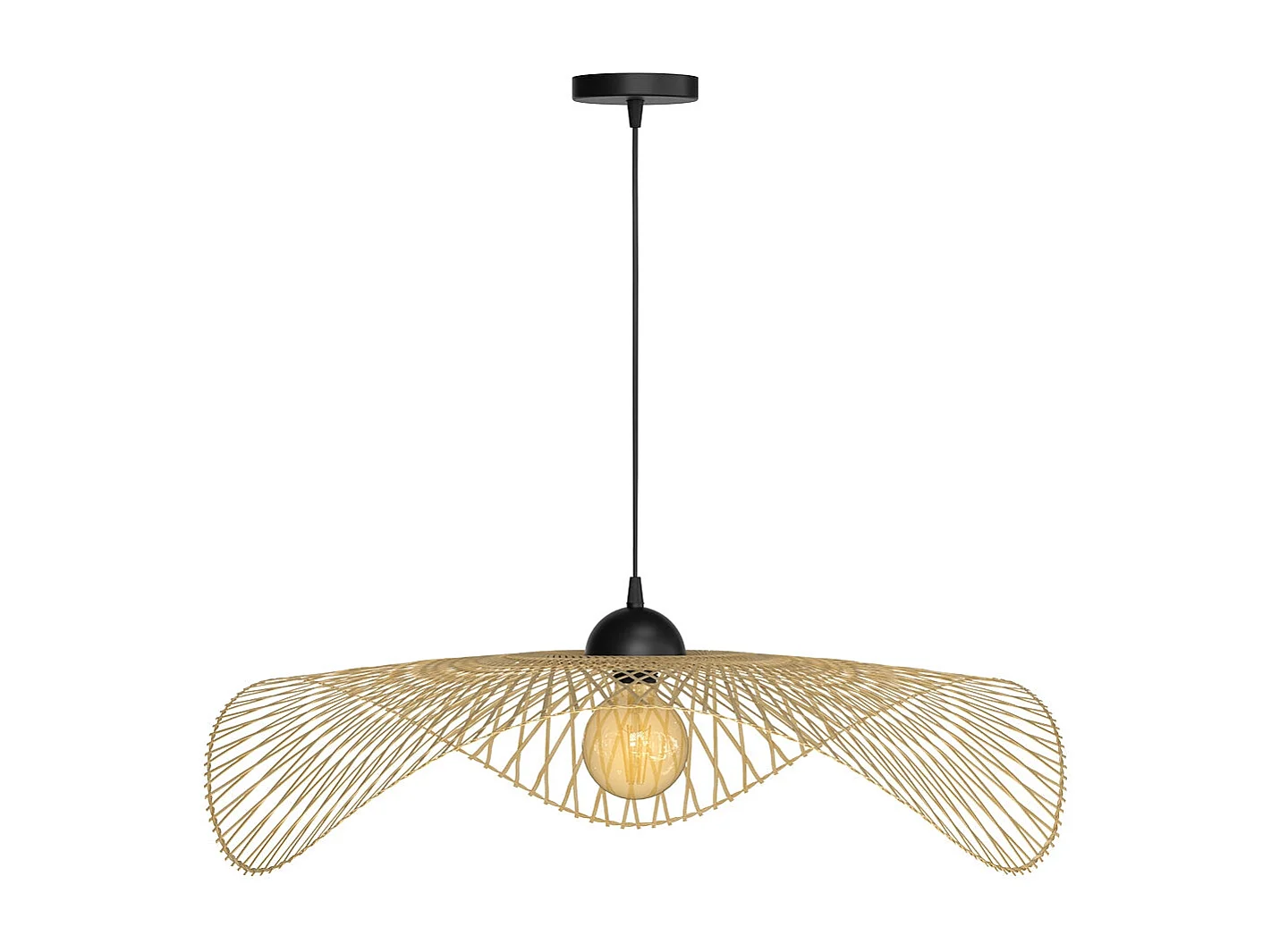 Lampada a sospensione  in bambù D75 cm - Jipi