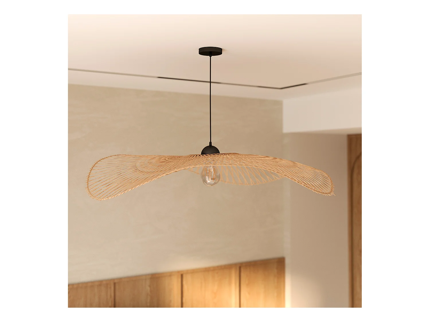 Lámpara colgante de bambú de D100 cm - Jipi