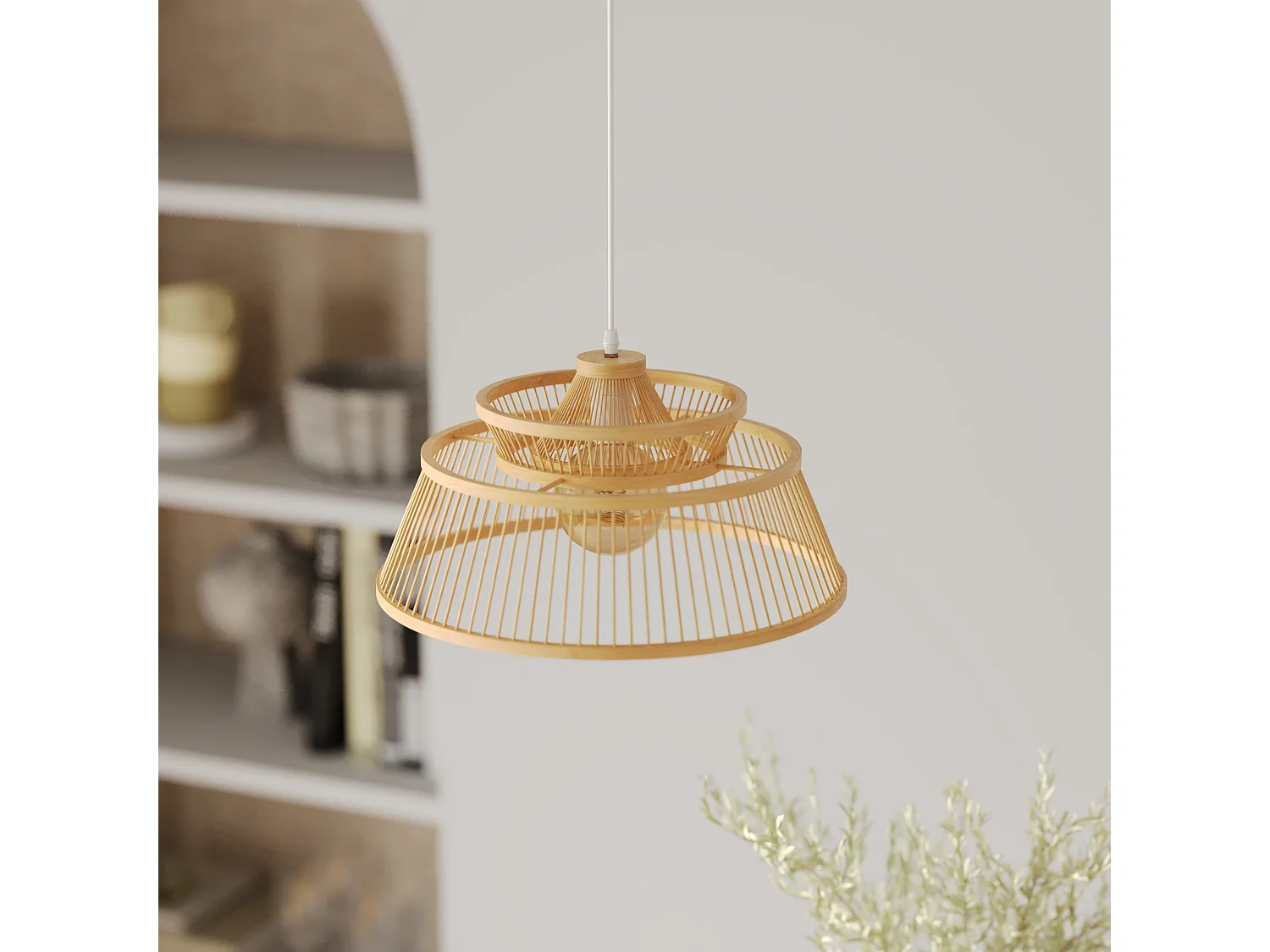 Sospensione in bambù naturale D36 cm - Tahaa