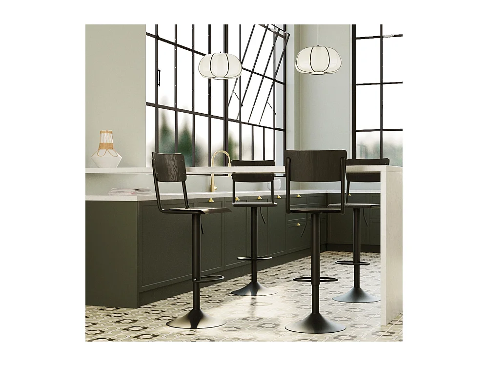 Suspension en bambou noir D38 cm - Hana