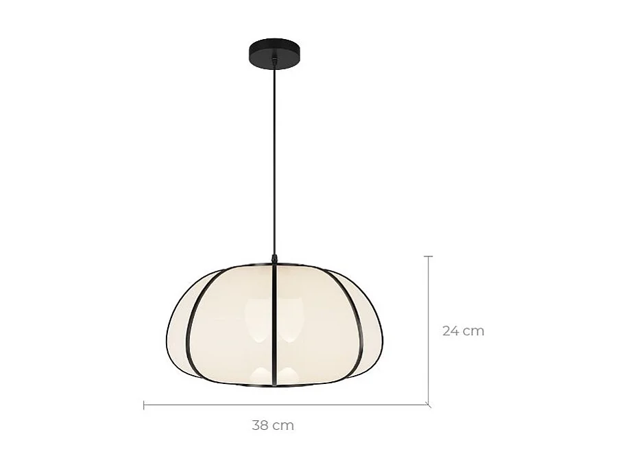 Suspension en bambou noir D38 cm - Hana