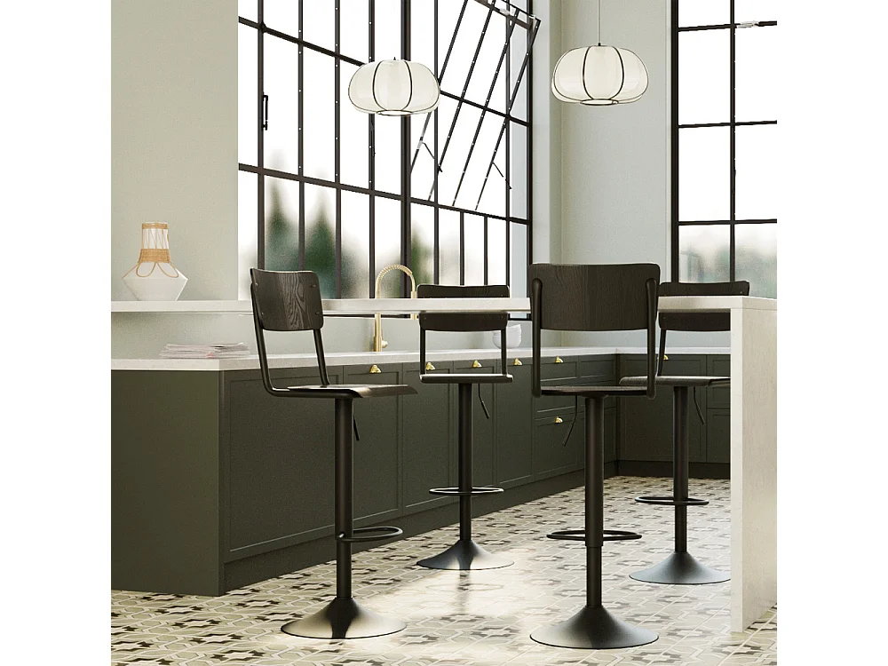 Suspension en bambou noir D38 cm - Hana