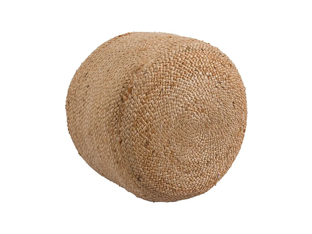 Pouf rotondo in iuta beige D40 cm - Katy
