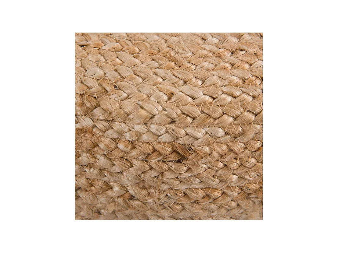 Pouf rotondo in iuta beige D40 cm - Katy