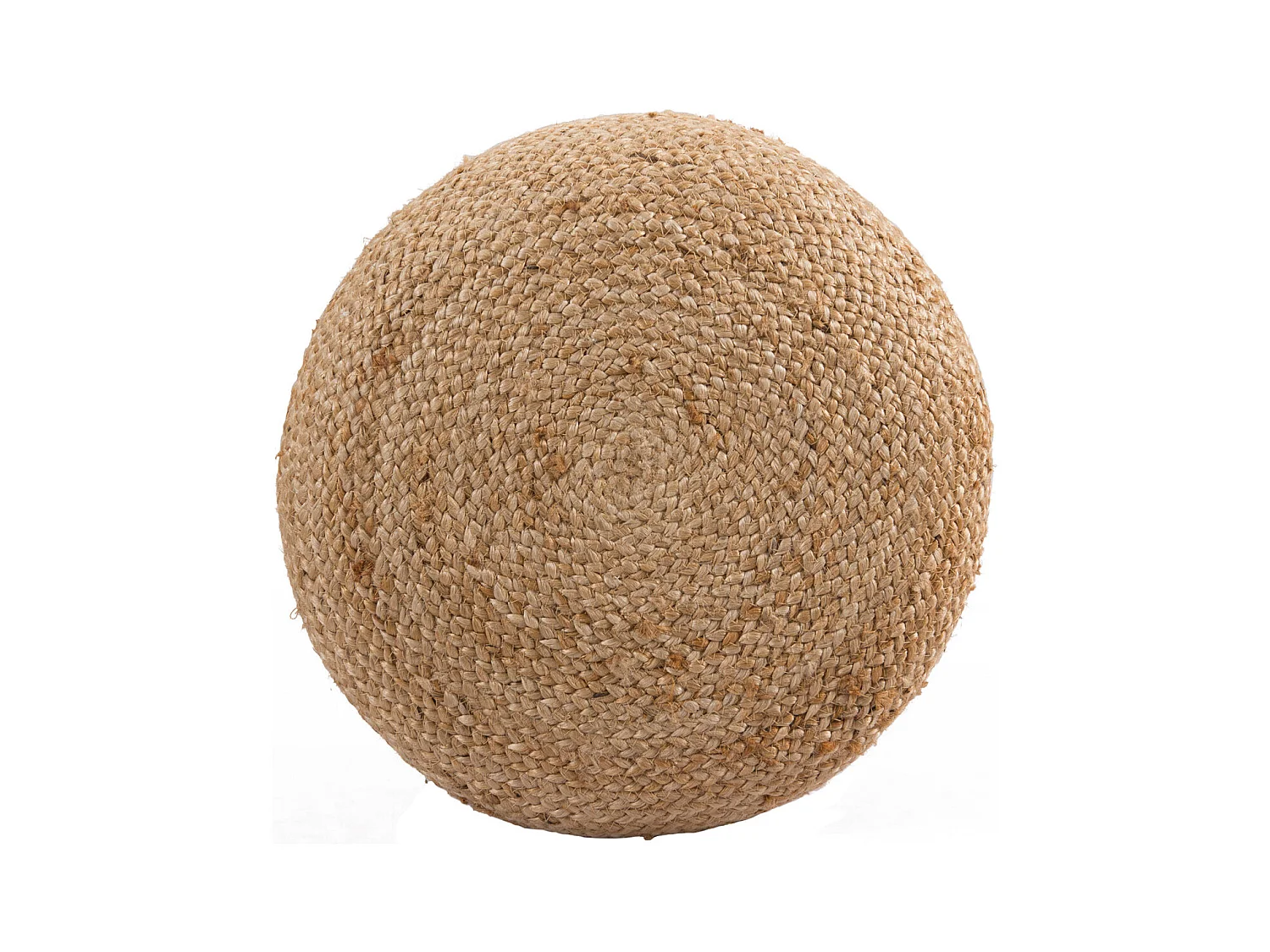 Pouf rotondo in iuta beige D40 cm - Katy