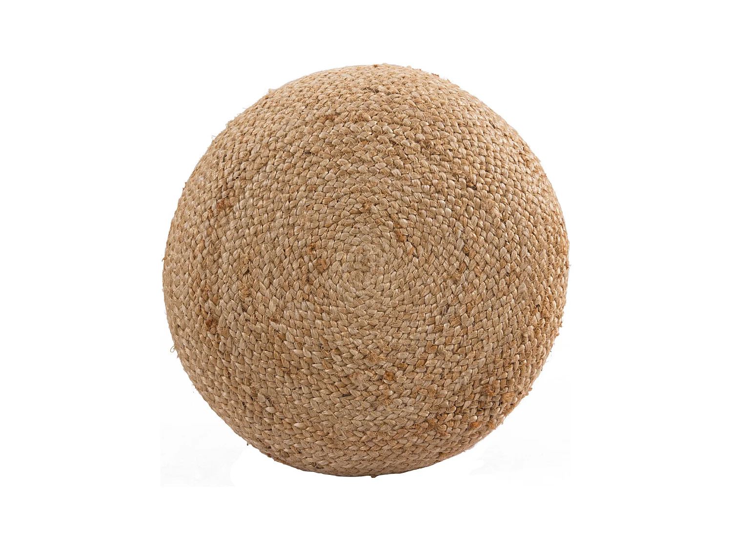 Pouf rotondo in iuta beige D40 cm - Katy