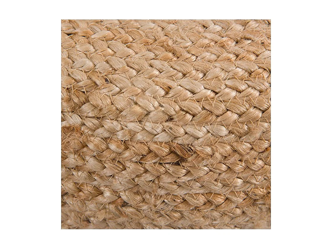 Pouf rotondo in iuta beige D40 cm - Katy