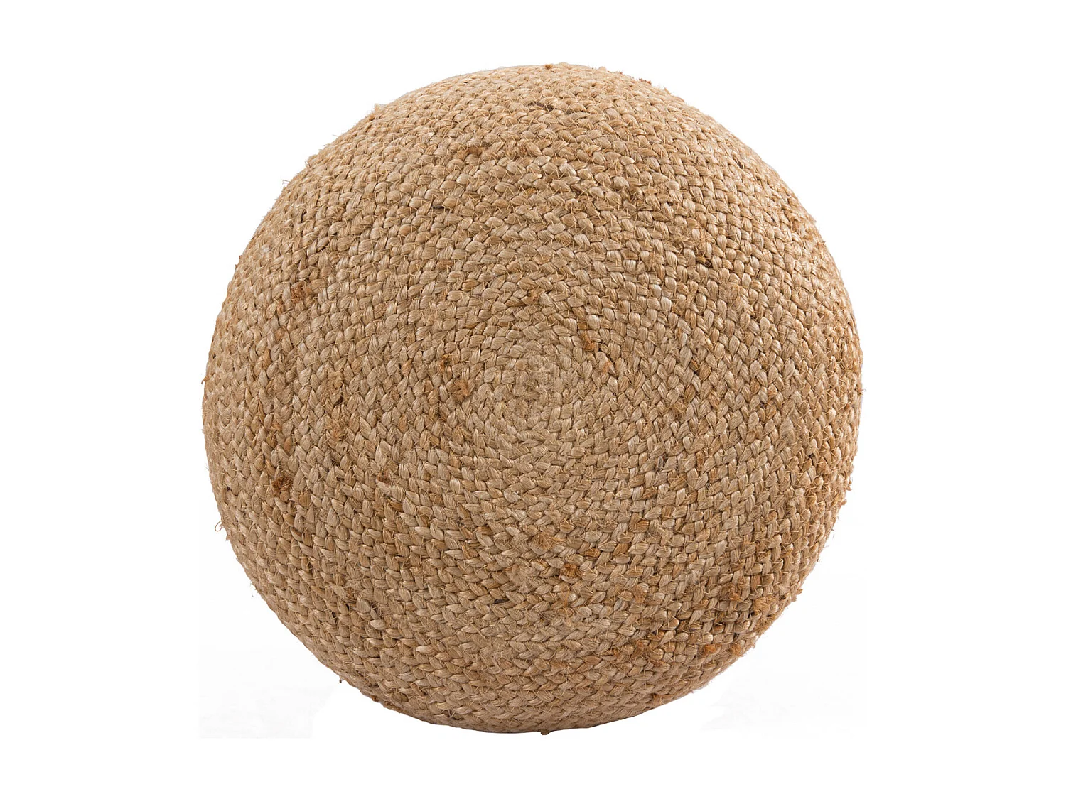 Pouf rotondo in iuta beige D40 cm - Katy