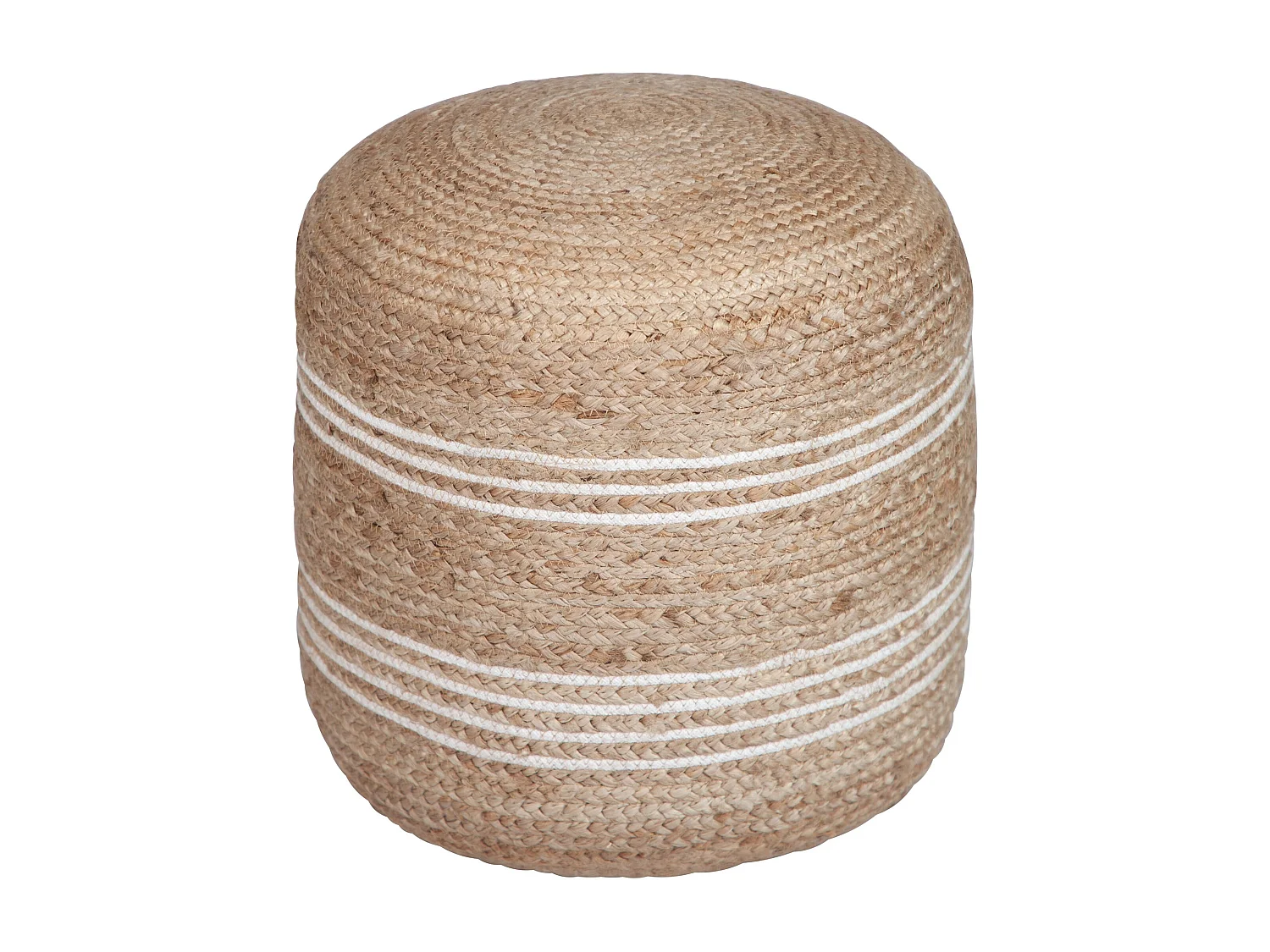 Pouf rond en jute D45 cm - Roanne