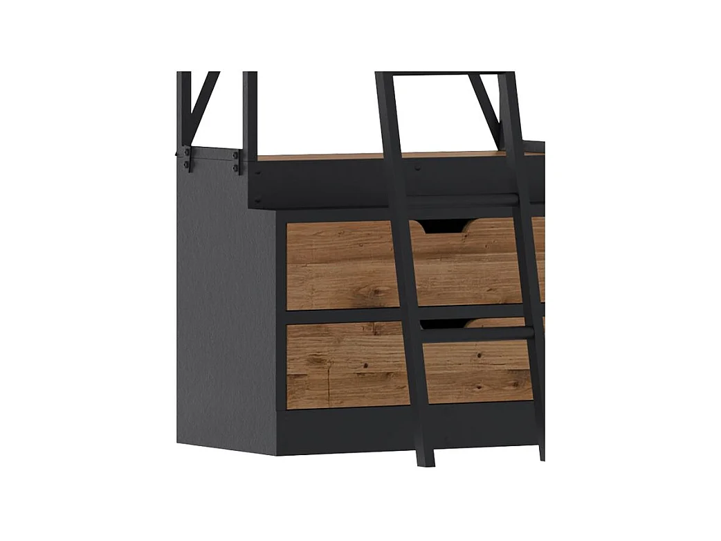 Pequeña librería de 86 cm en madera y metal - Kasi