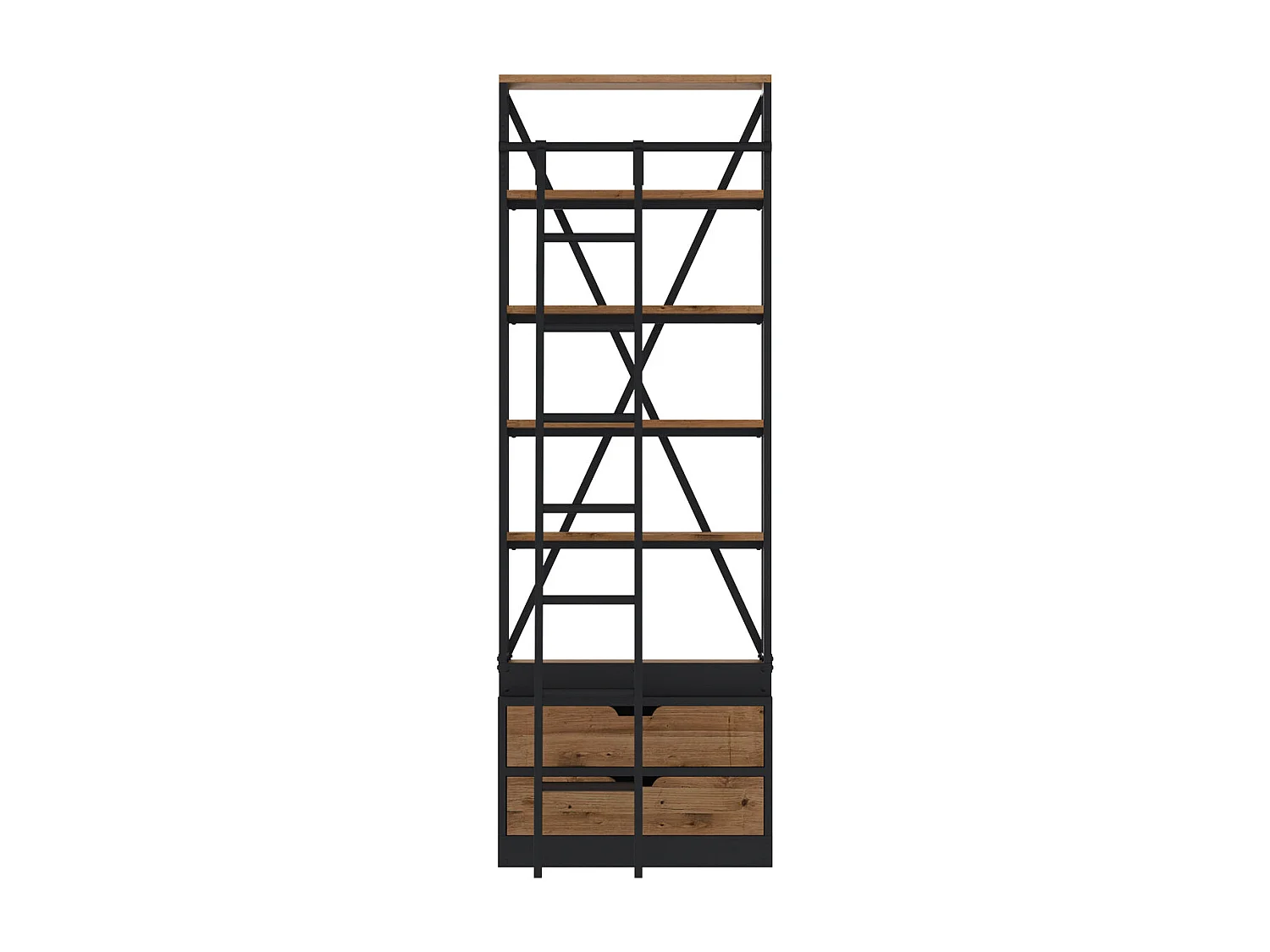 Pequeña librería de 86 cm en madera y metal - Kasi
