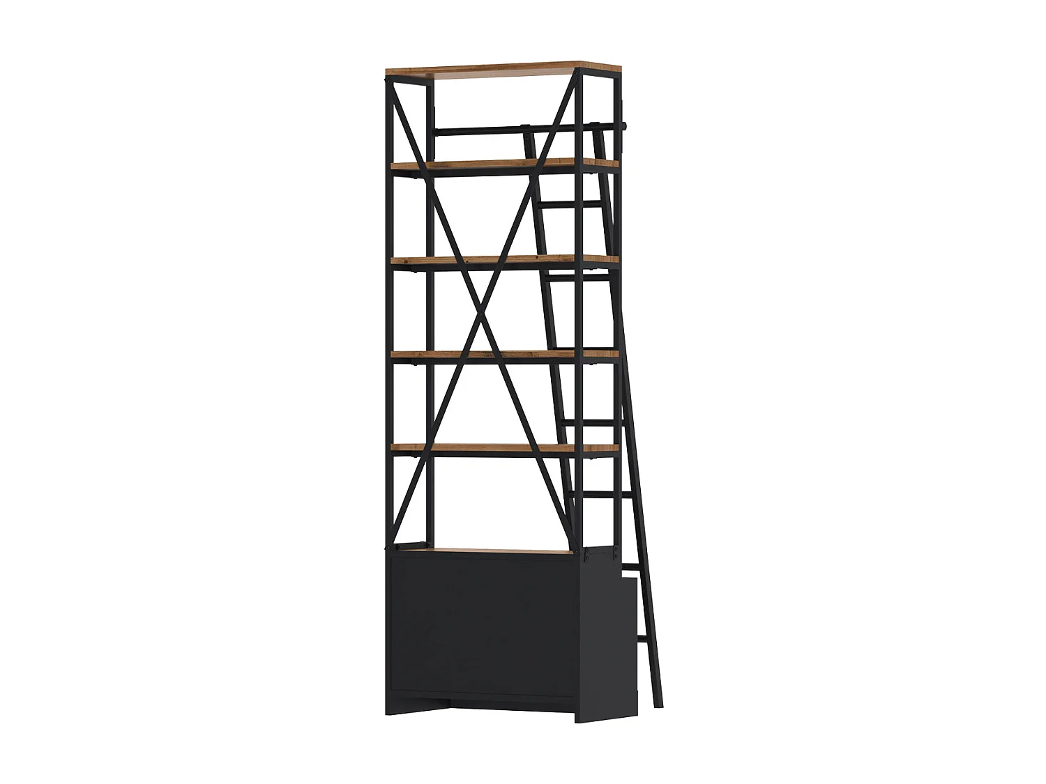 Pequeña librería de 86 cm en madera y metal - Kasi