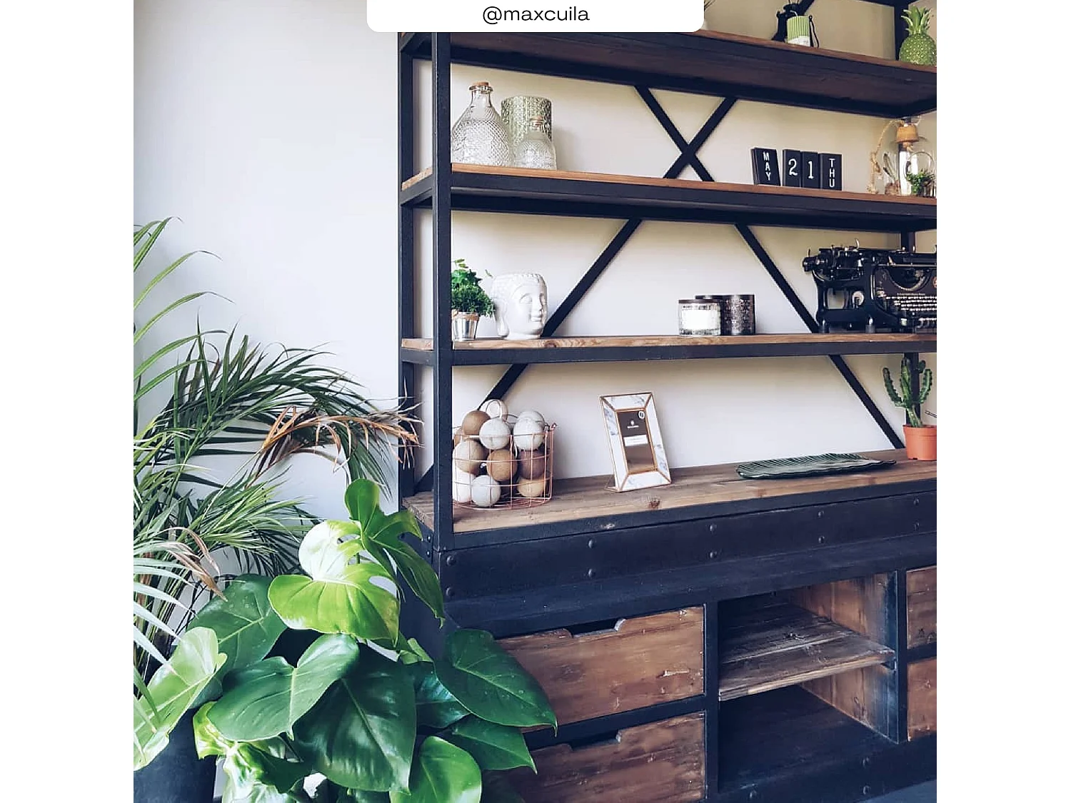 Libreria con scala a 4 cassetti in legno e metallo 160 cm - Kasi