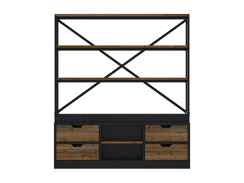 Libreria in legno e metallo 160 cm - Goa