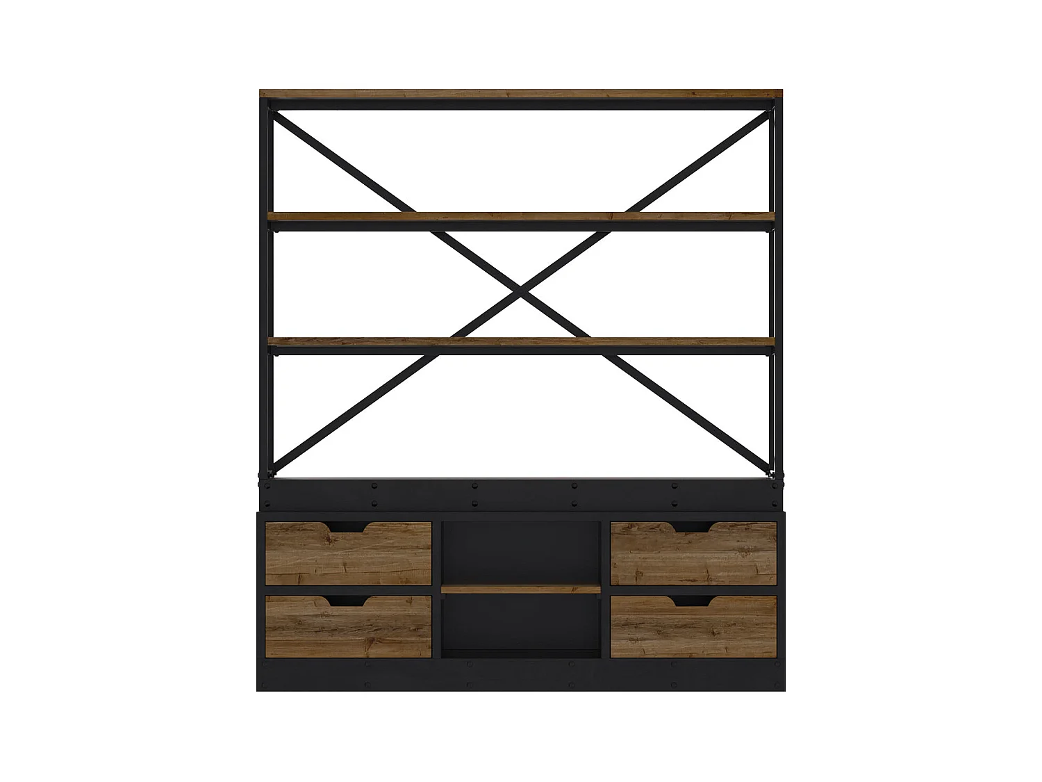 Libreria in legno e metallo 160 cm - Goa