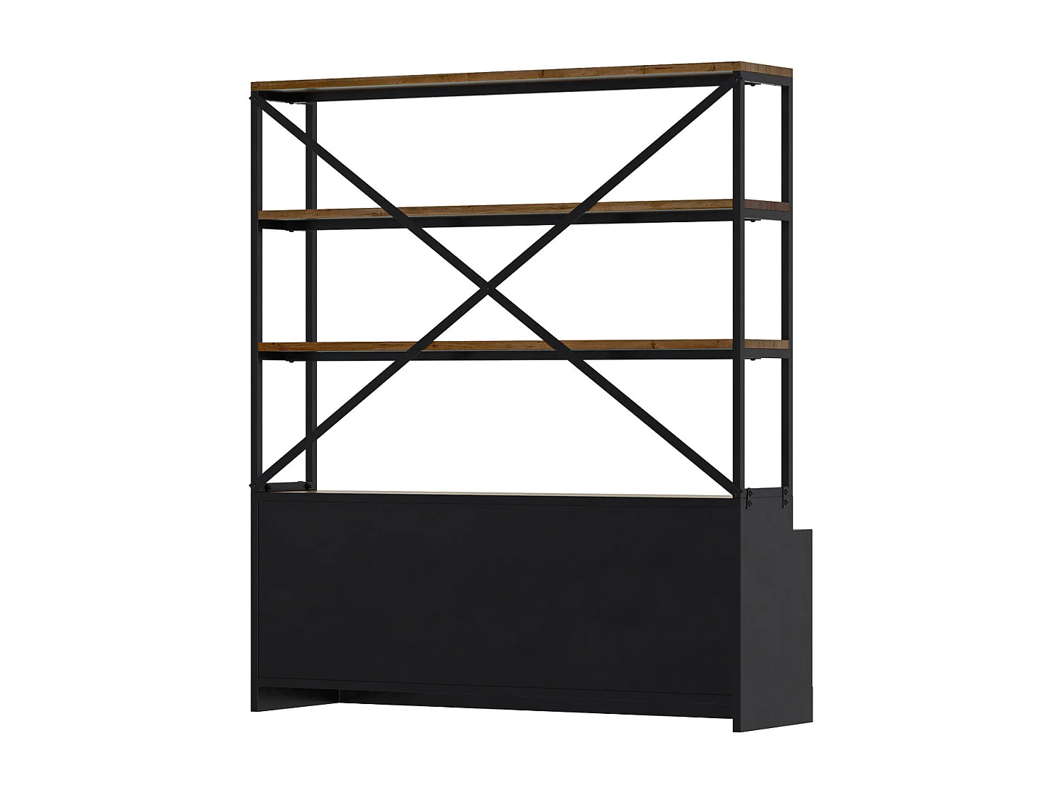 Librería de madera y metal 160 cm - Goa