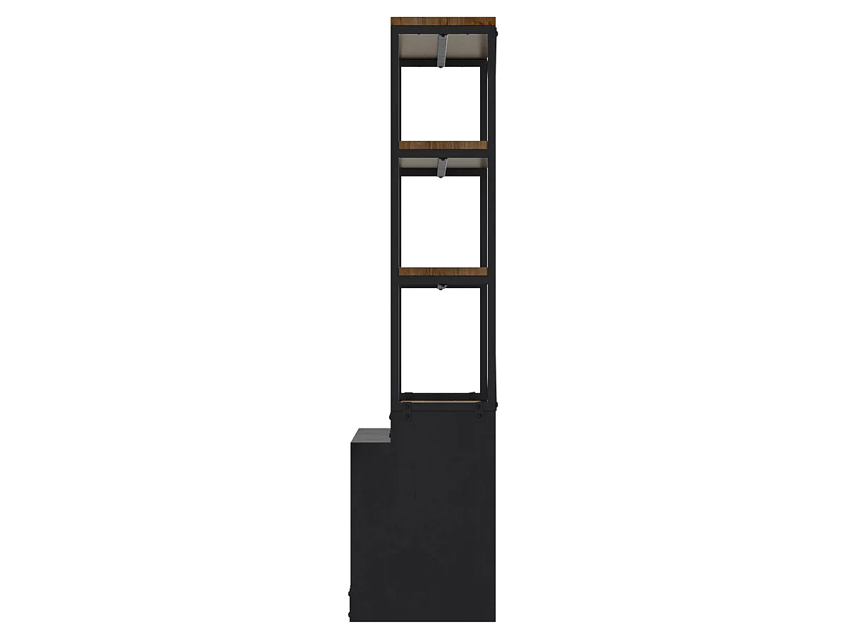 Bibliothèque 160 cm en bois et métal - Goa