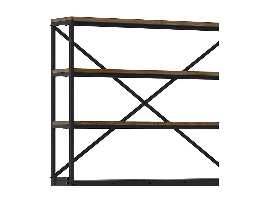 Bibliothèque 160 cm en bois et métal - Goa