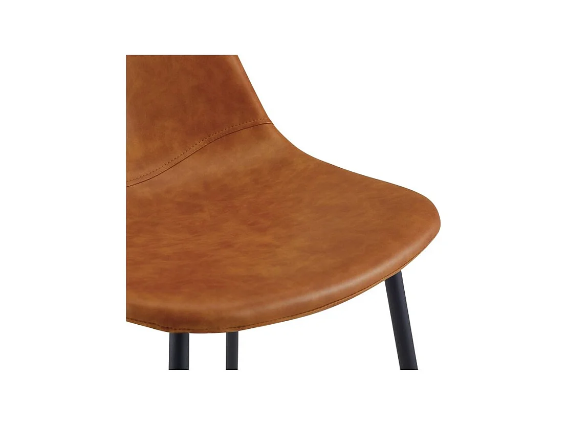 Set di 2 sedie in pelle sintetica cammello - Henrik