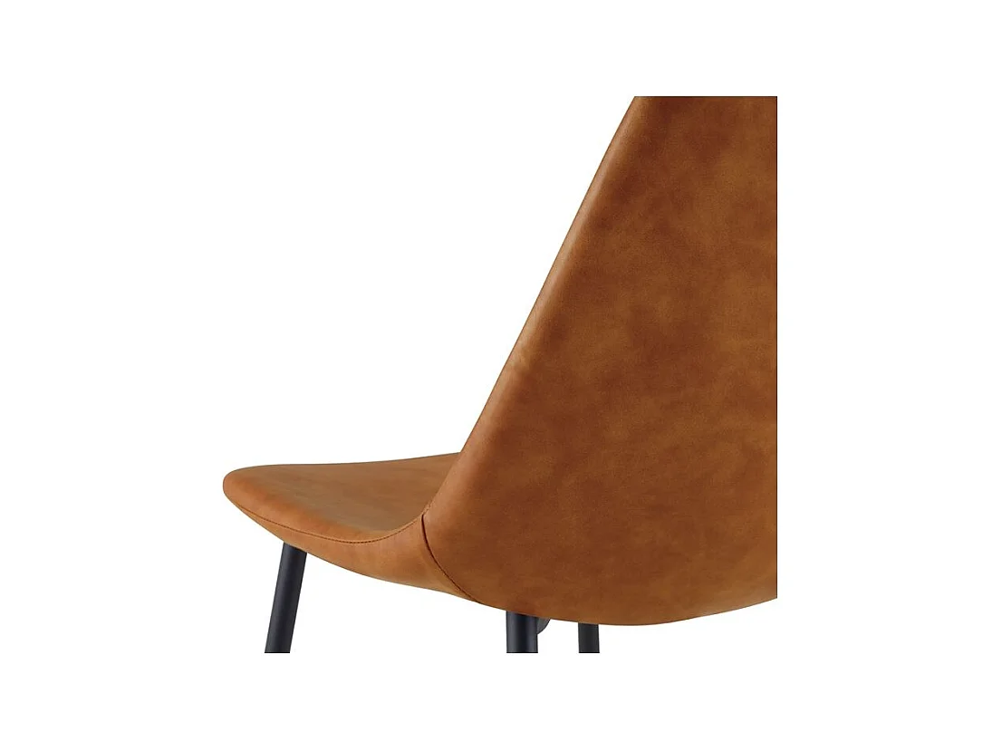 Set di 2 sedie in pelle sintetica cammello - Henrik