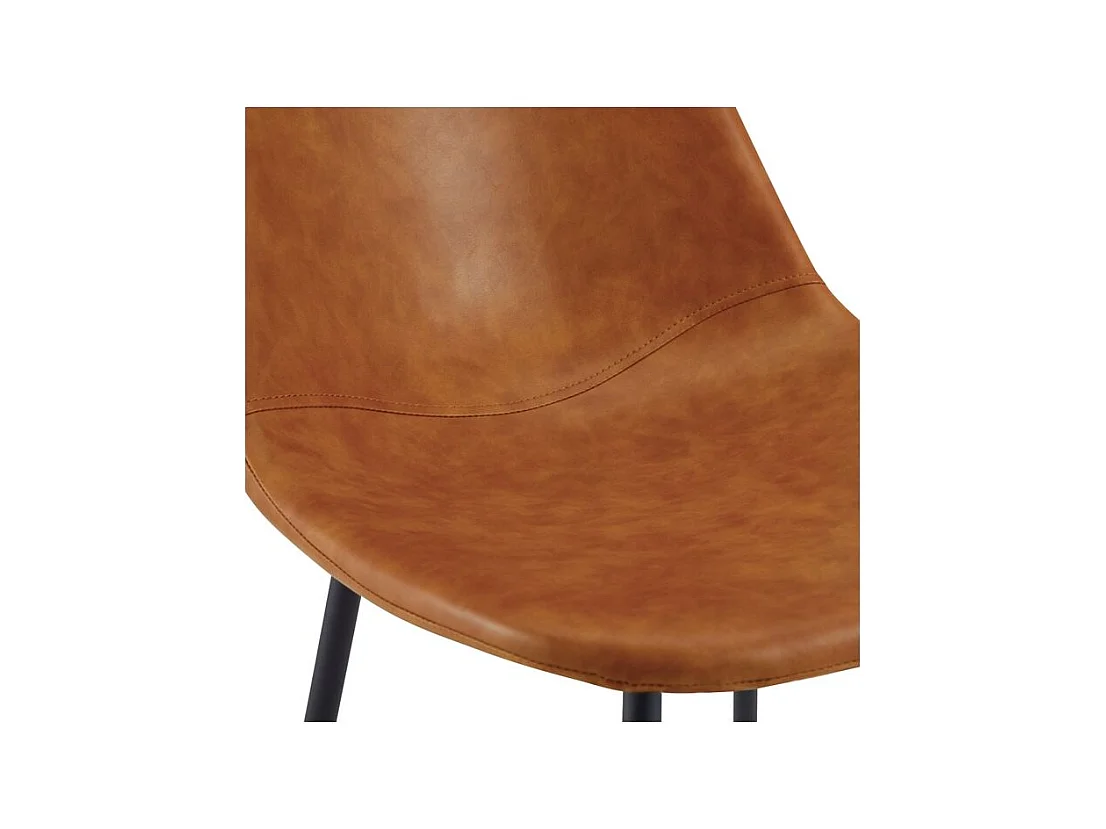 Set di 2 sedie in pelle sintetica cammello - Henrik