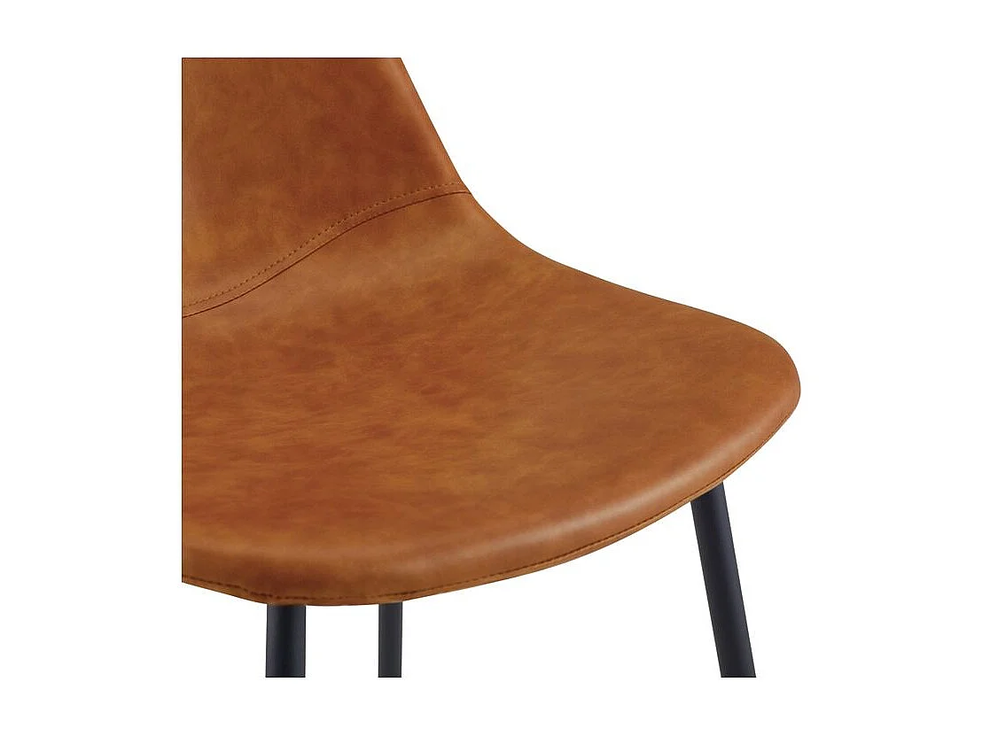 Set di 2 sedie in pelle sintetica cammello - Henrik