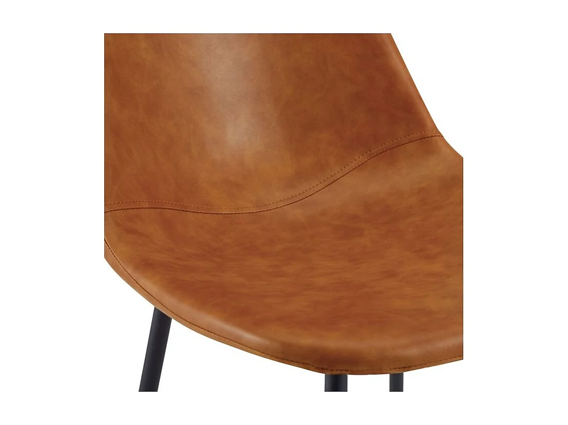 Set di 2 sedie in pelle sintetica cammello - Henrik