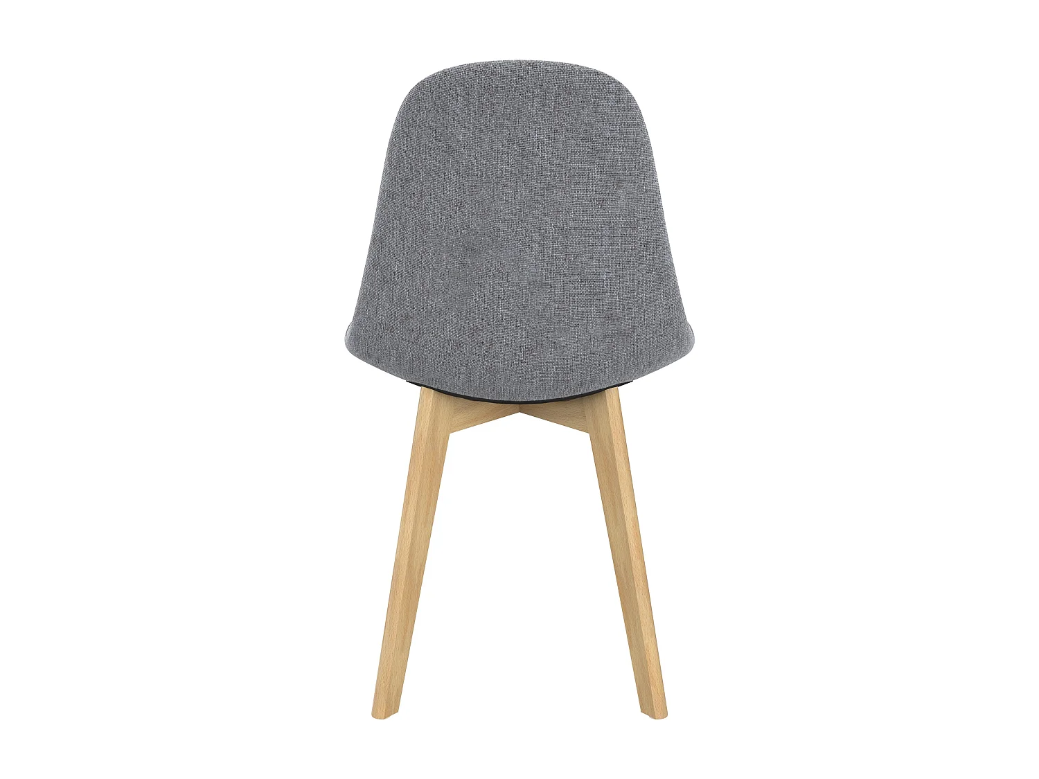 Lot de 2 chaises scandinaves gris clair et pieds en bois de hêtre - Yolo