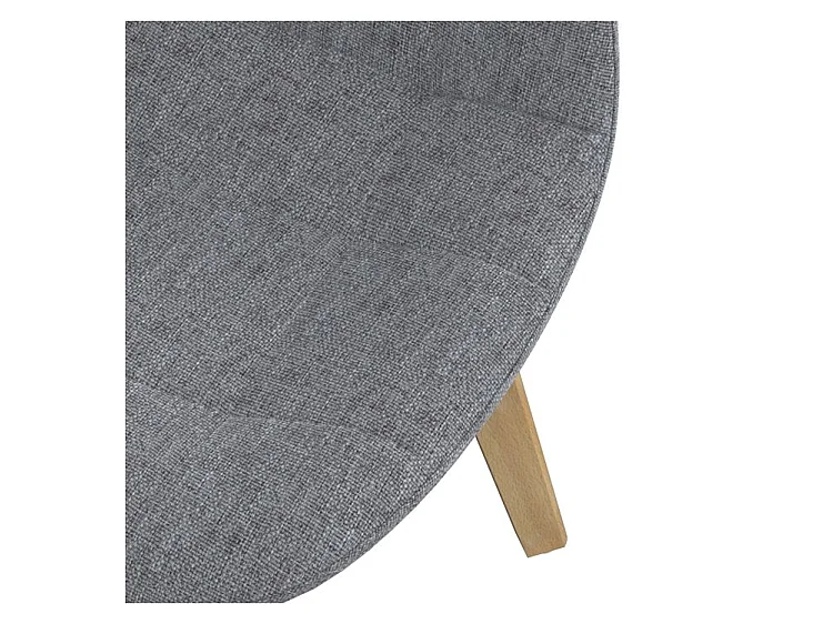 Lot de 2 chaises scandinaves gris clair et pieds en bois de hêtre - Yolo