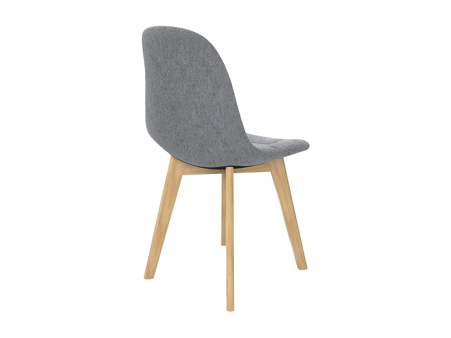 Lot de 2 chaises scandinaves gris clair et pieds en bois de hêtre - Yolo