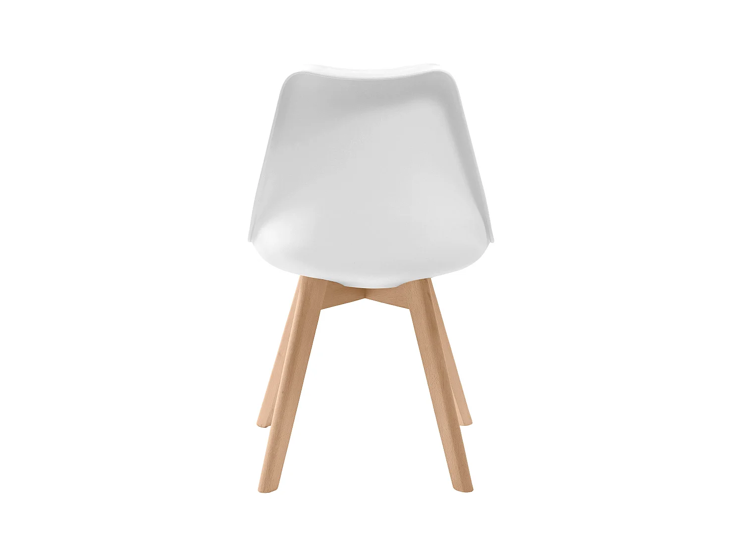 Set di 2 sedie scandinava bianca con gambe in legno - Skandi