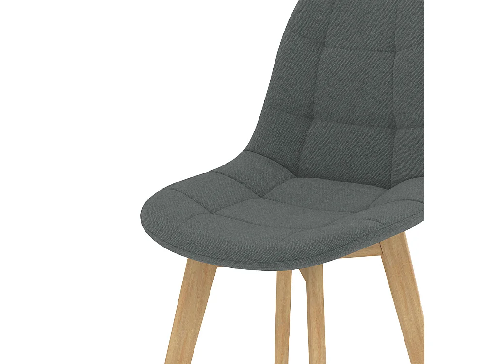 Set di 2 sedie scandinave blu/grigio con gambe in faggio - Yolo