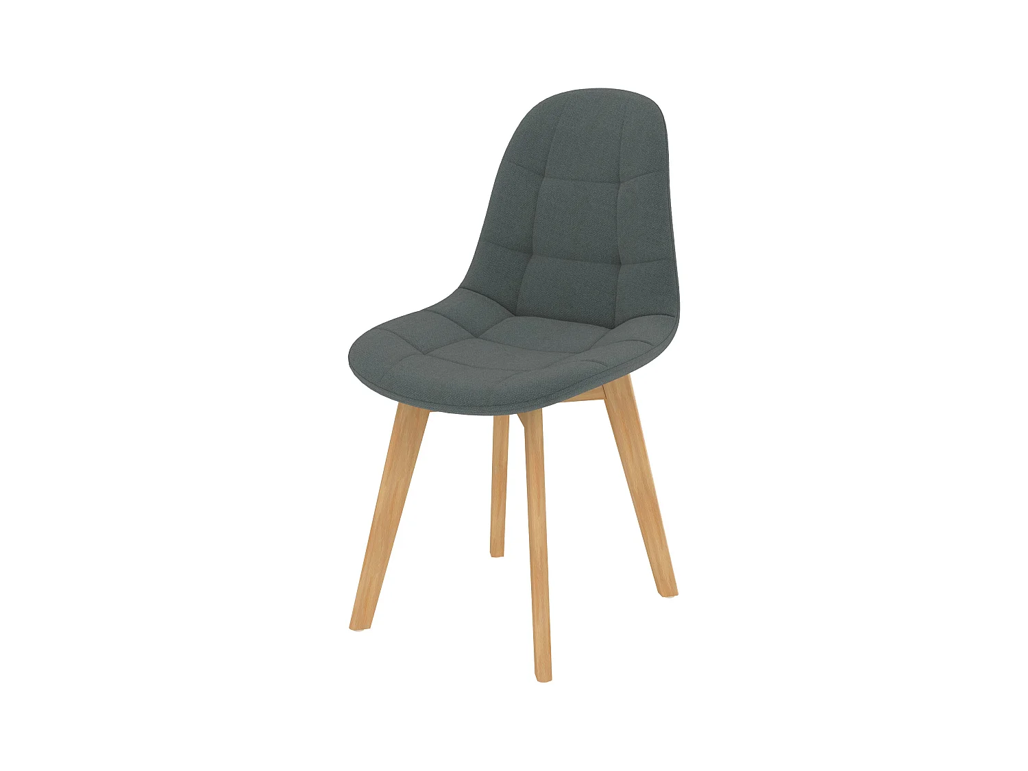 Set di 2 sedie scandinave blu/grigio con gambe in faggio - Yolo