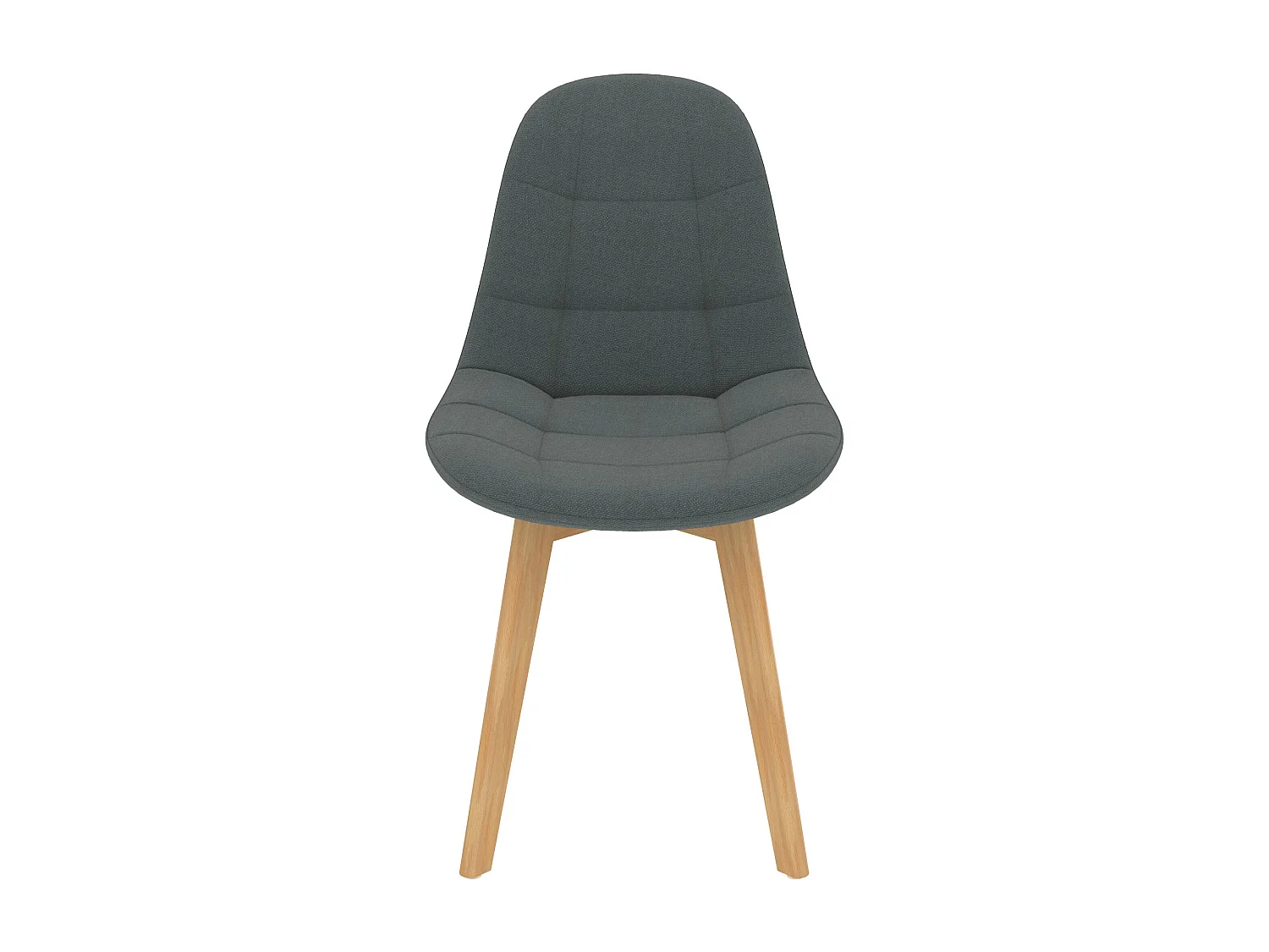 Set de 2 sillas escandinavas azul/gris con patas de madera de haya - Yolo