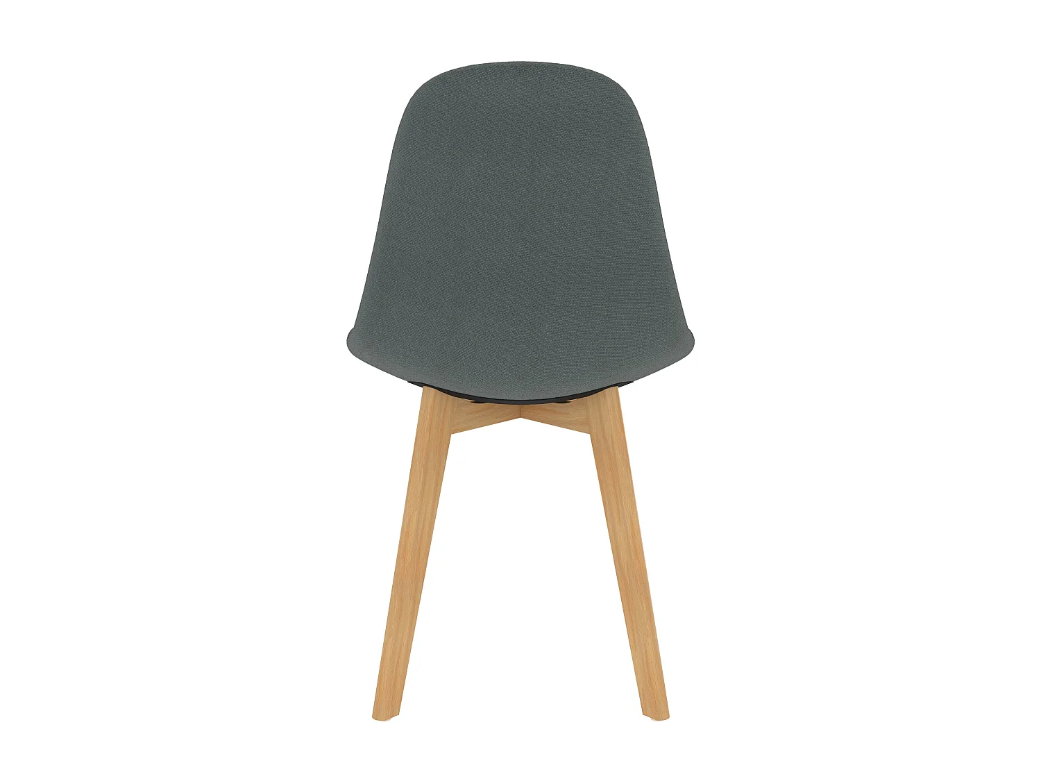 Set de 2 sillas escandinavas azul/gris con patas de madera de haya - Yolo