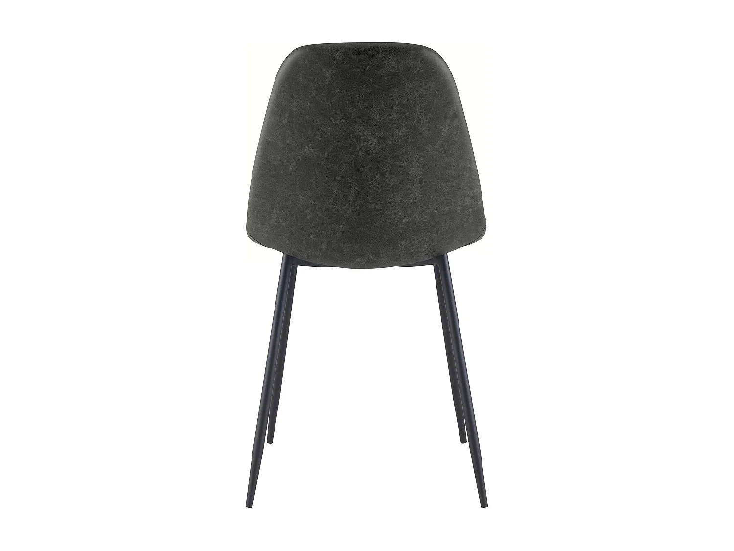 Set de 2 sillas de piel sintética negra - Henrik