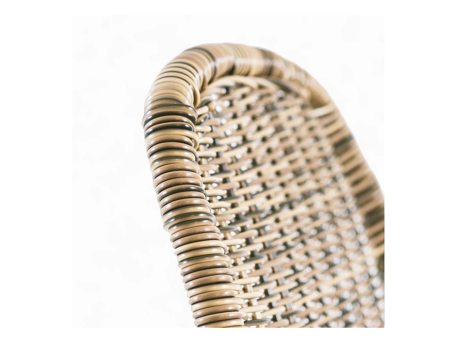 Set de 2 sillas de resina tejida marrón - Tiptur