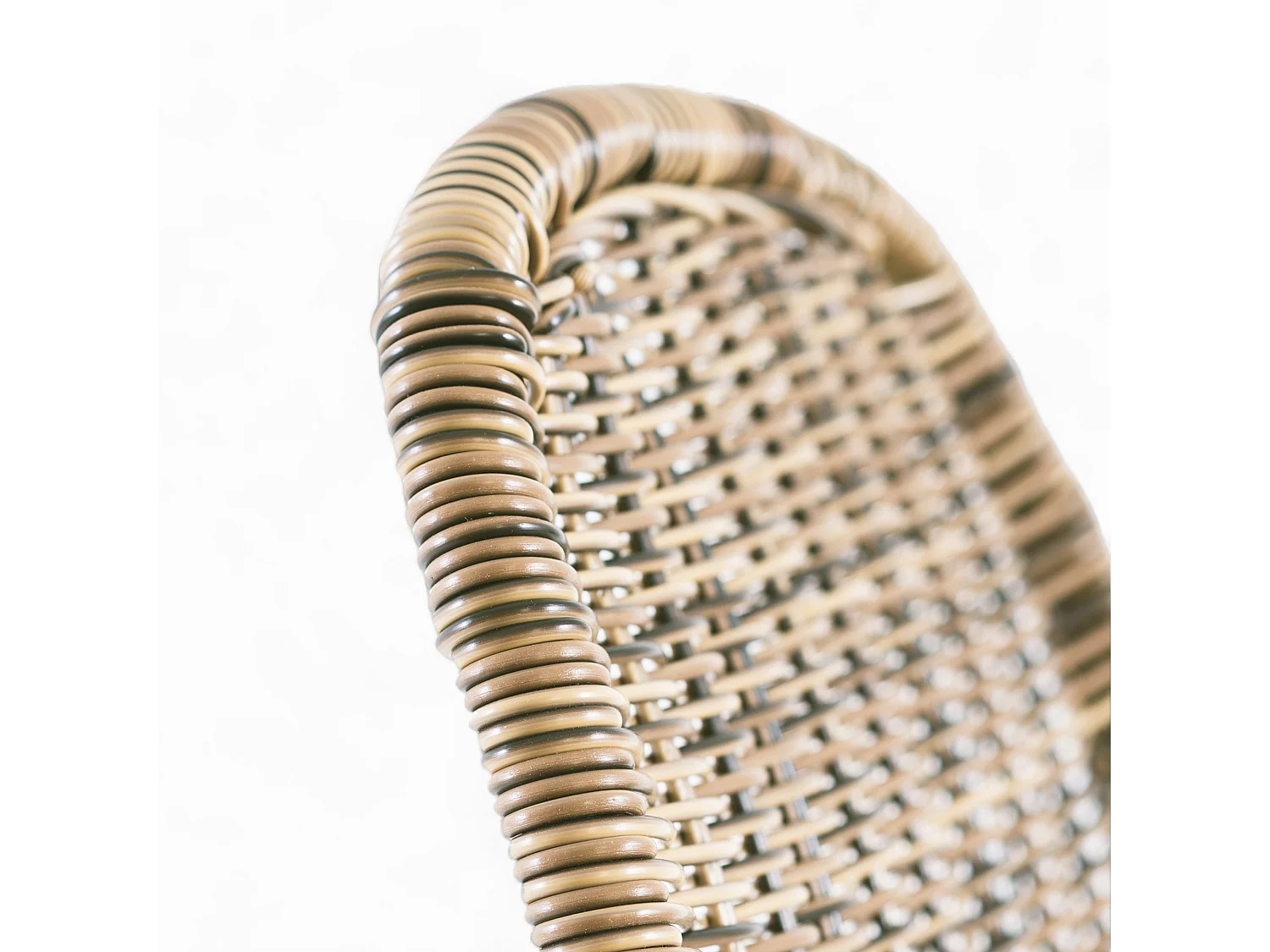 Lot de 2 chaises en résine tressée marron - Tiptur