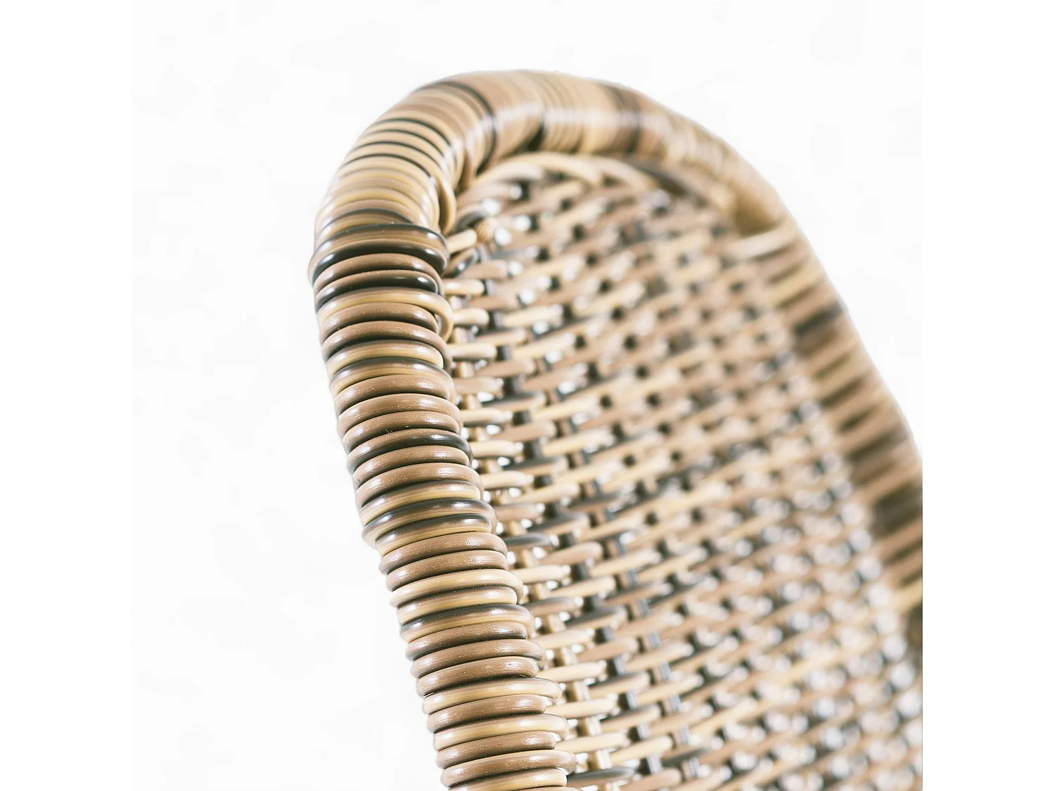 Set de 2 sillas de resina tejida marrón - Tiptur