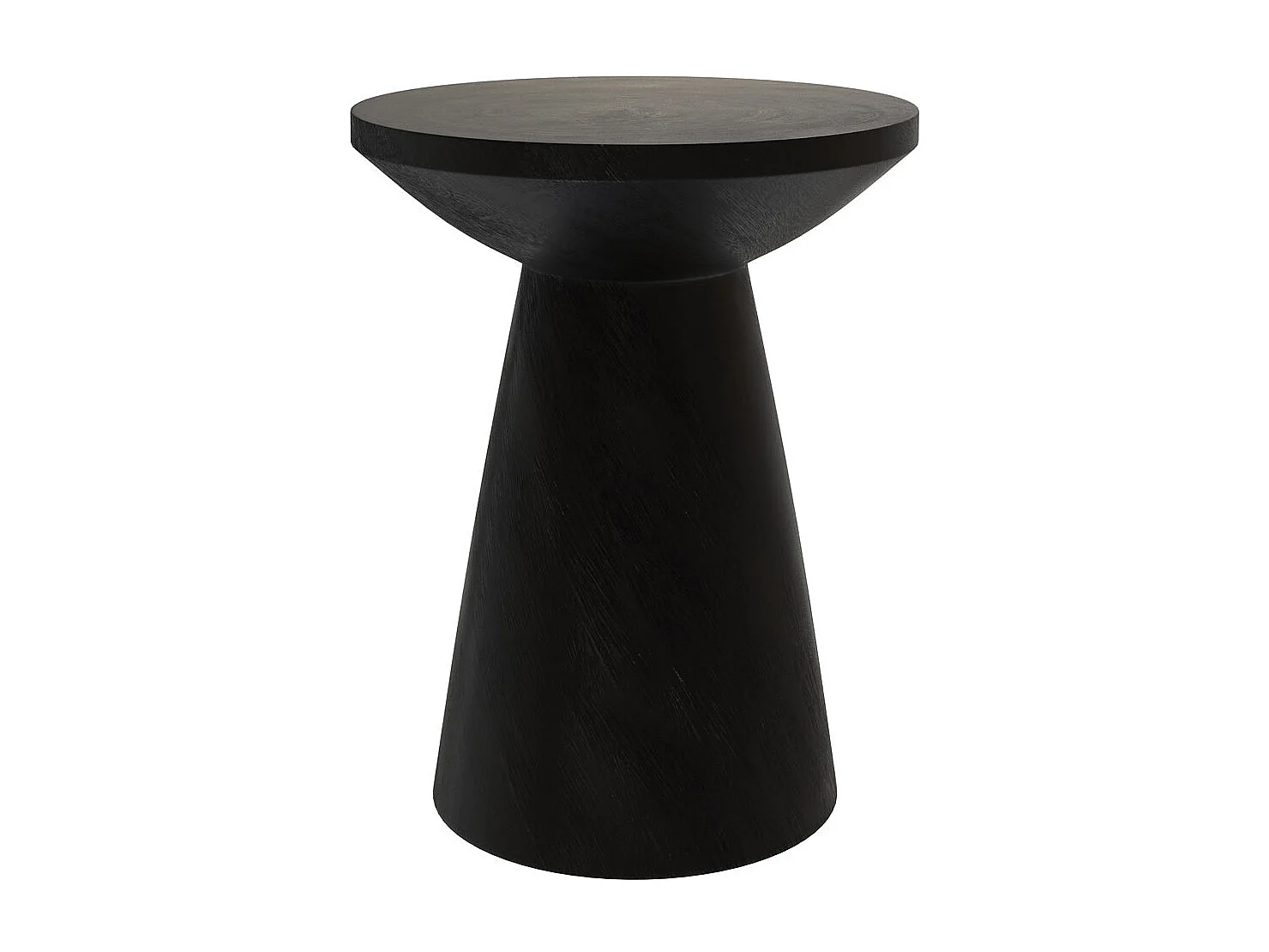 Mesa auxiliar en madera de suar negra D40cm - Lowa