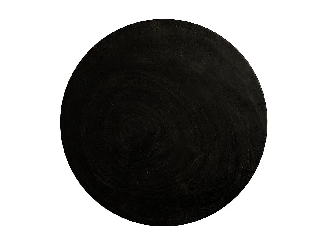 Mesa auxiliar en madera de suar negra D40cm - Lowa