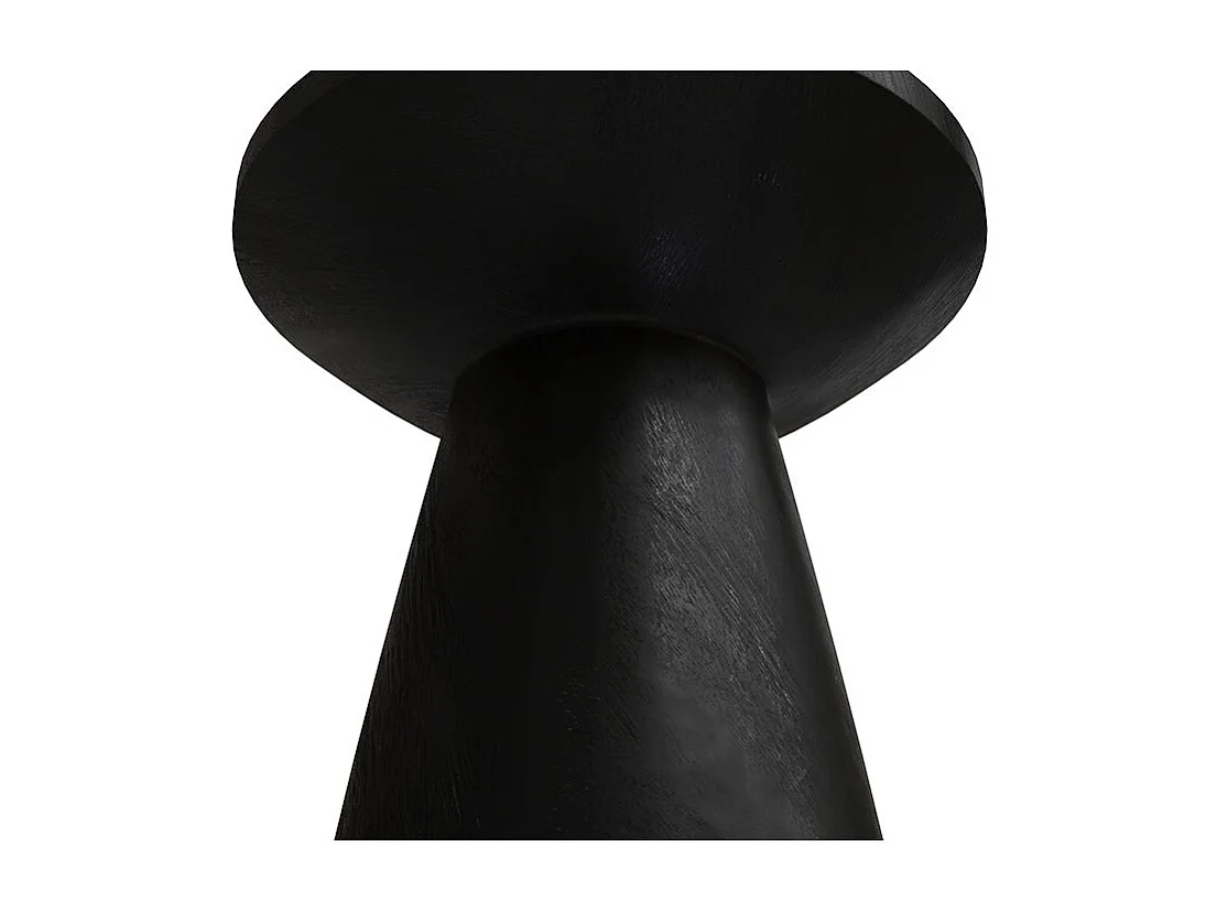 Mesa auxiliar en madera de suar negra D40cm - Lowa