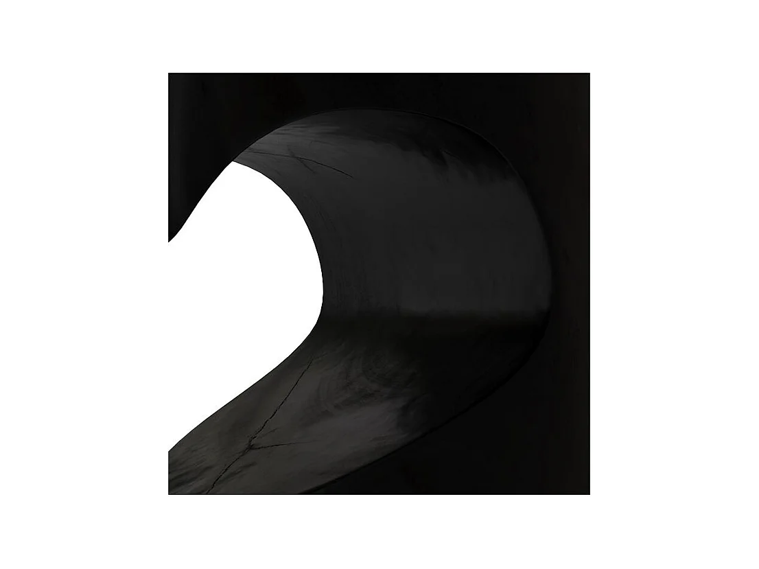 Table d'appoint noire en bois de suar D35 cm - Chowi