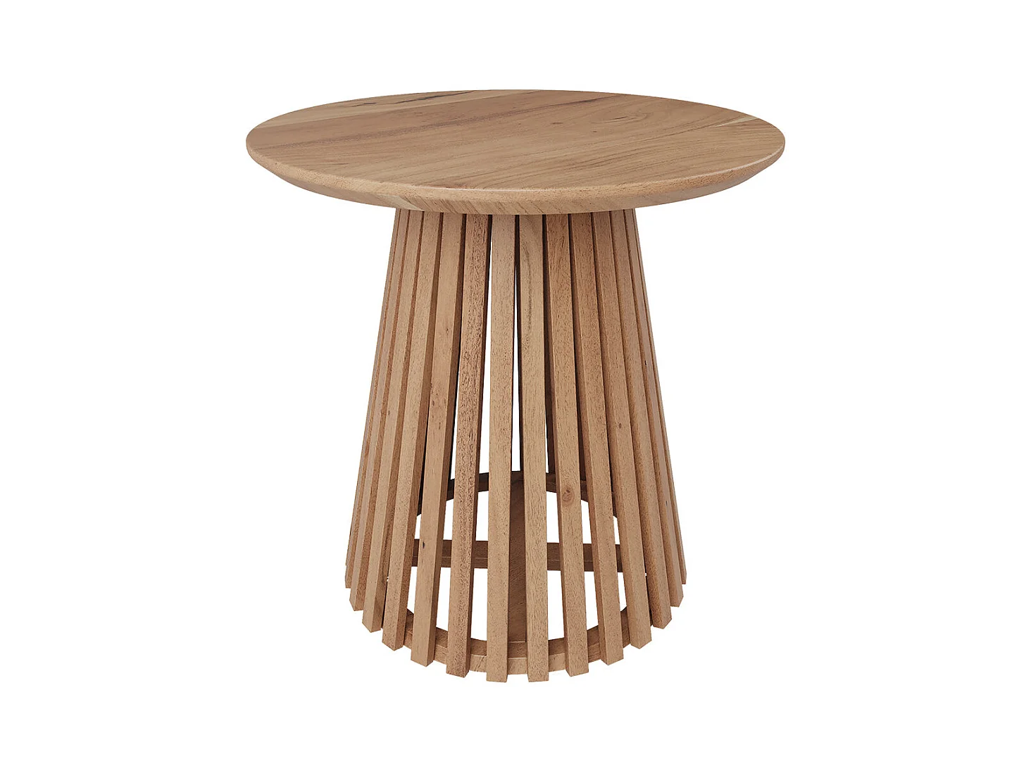 Table d'appoint ronde bois clair en bois d'acacia D50 cm - Képès