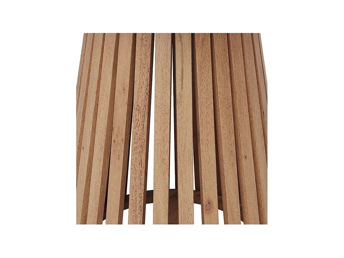 Table d'appoint ronde bois clair en bois d'acacia D50 cm - Képès