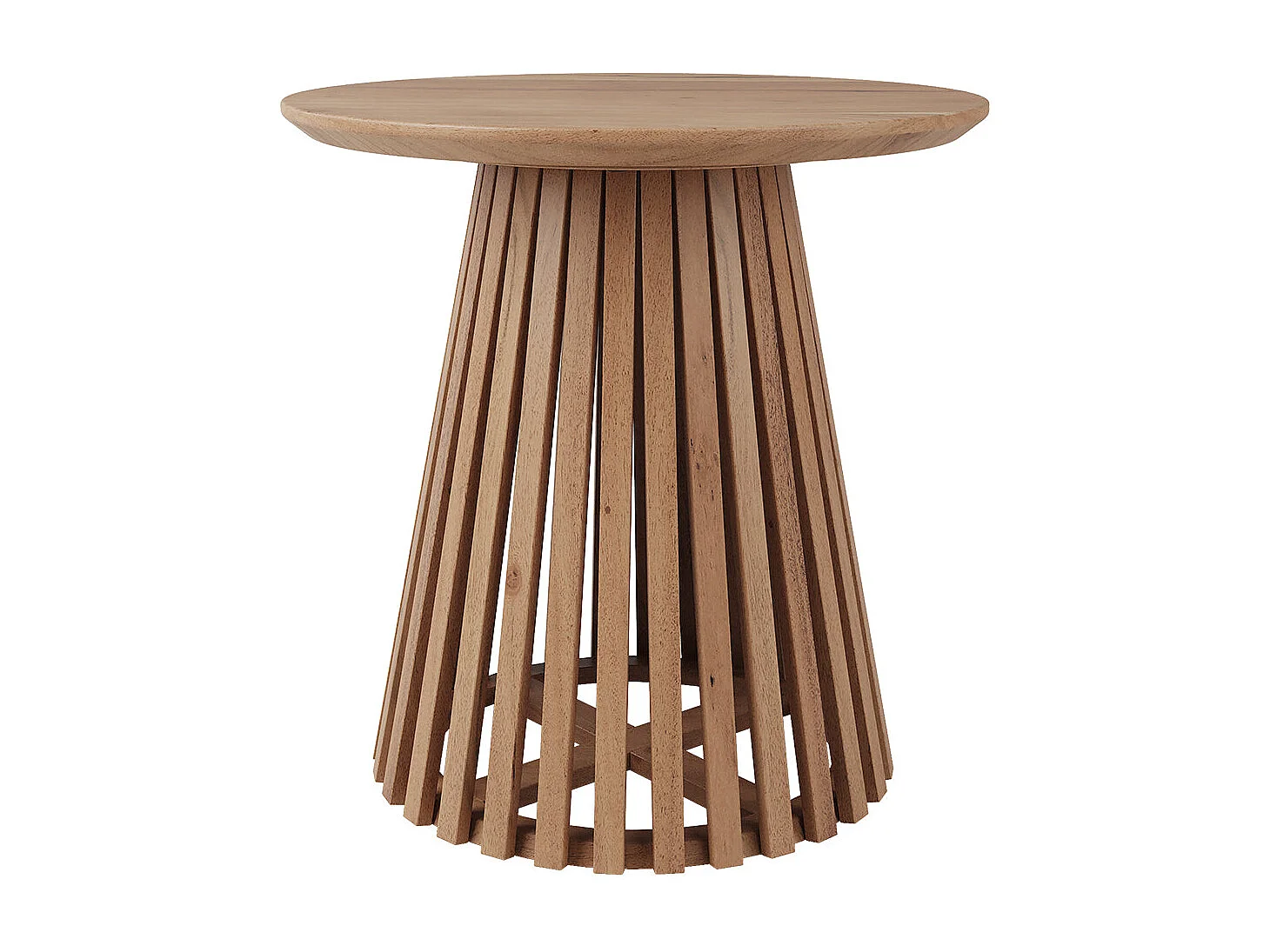 Mesa auxiliar redonda ÿ50 cm en madera de acacia - Képès